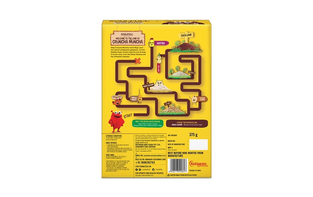 Soulfull Ragi Bites No Maida Choco    Box  375 grams